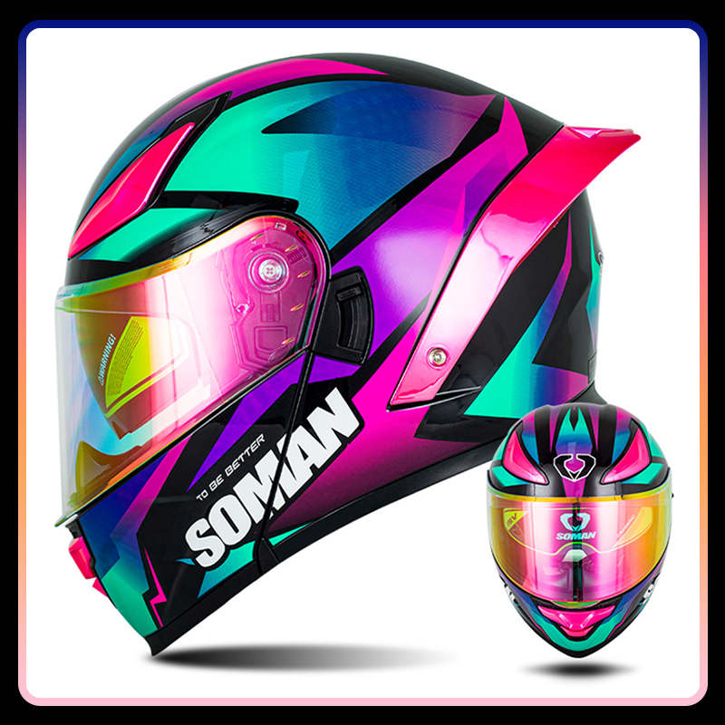 DOT Approved Full Face Motorcy - Modular Flip Up Motorcycle Helmet Dot Approved ulasan dan harga