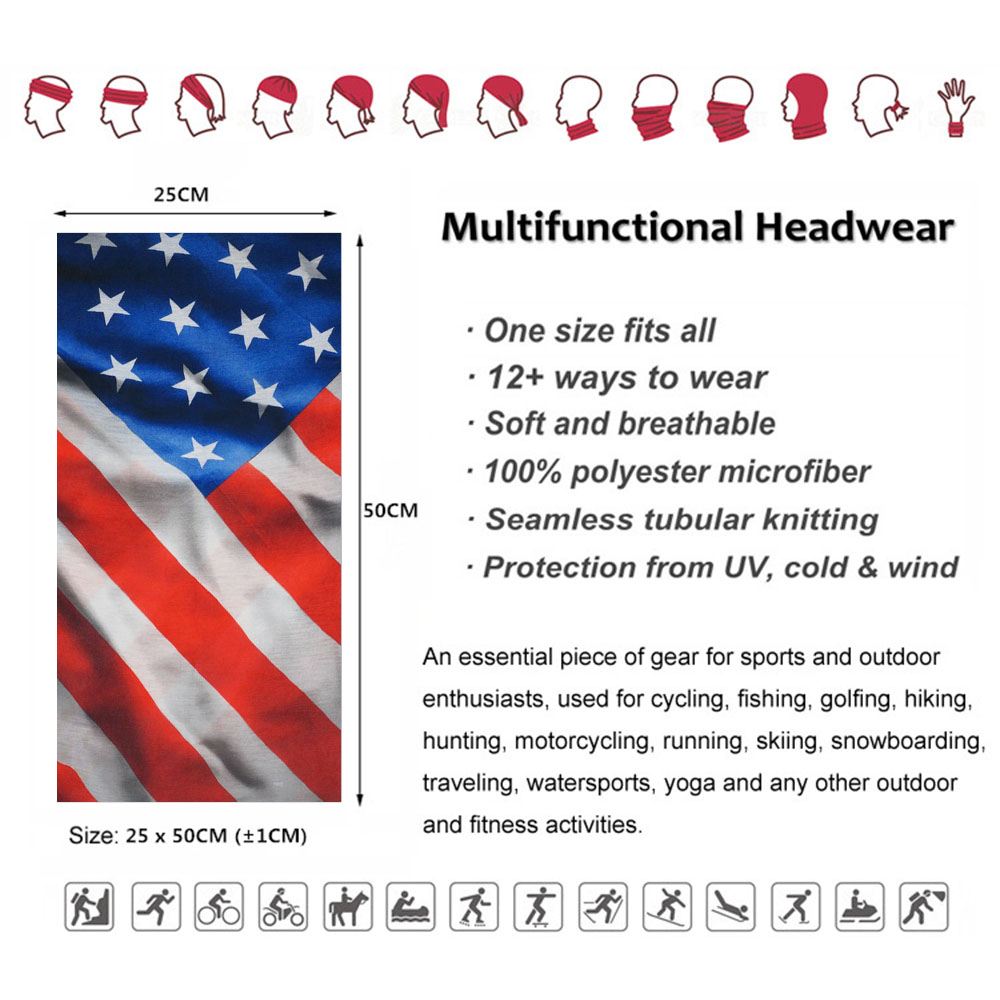 USA Flag Pattern Sun Protectiv - Riding Gear ulasan dan harga