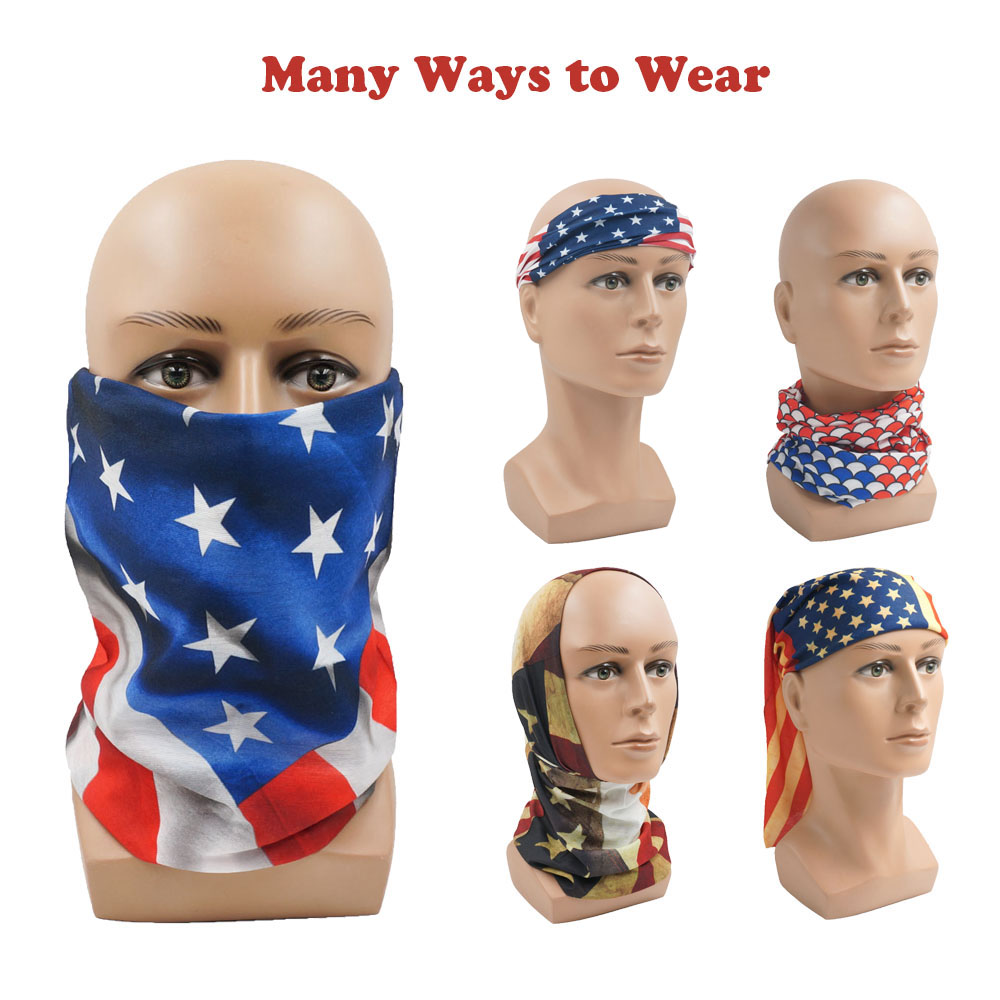 USA Flag Pattern Sun Protectiv - Riding Gear ulasan dan harga
