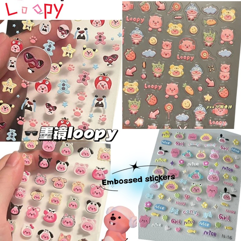 Loopy 3D embossed sticker, tra - Atv Parts ulasan dan harga