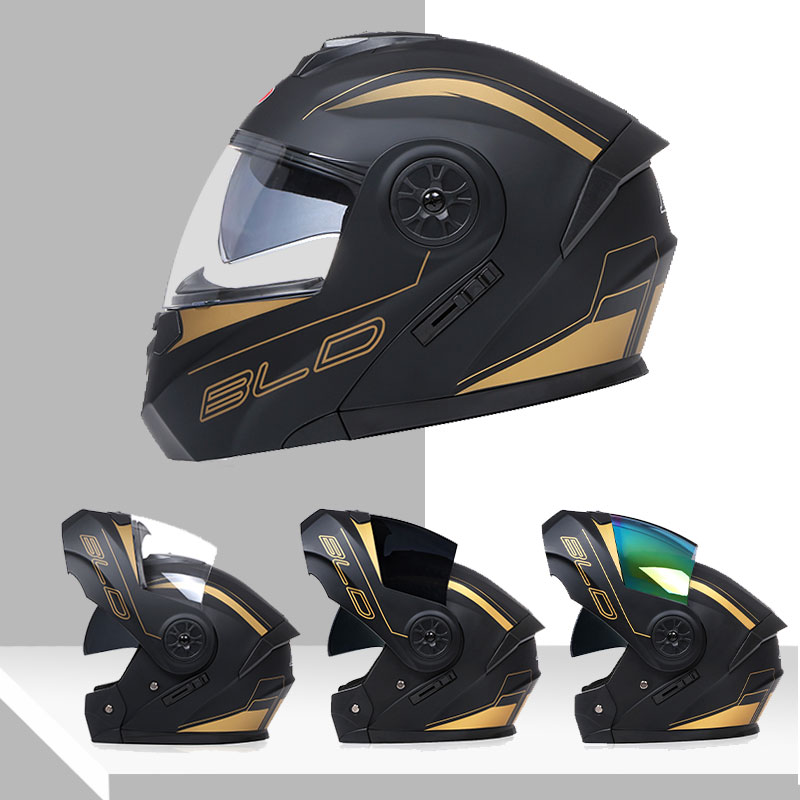 Dual Lens Helmet Modular Fashi - Dual Visor Motorcycle Racing Helmet ulasan dan harga
