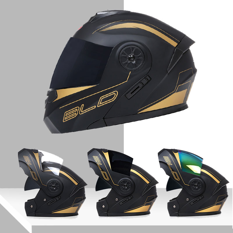 Dual Lens Helmet Modular Fashi - Dual Visor Motorcycle Racing Helmet ulasan dan harga