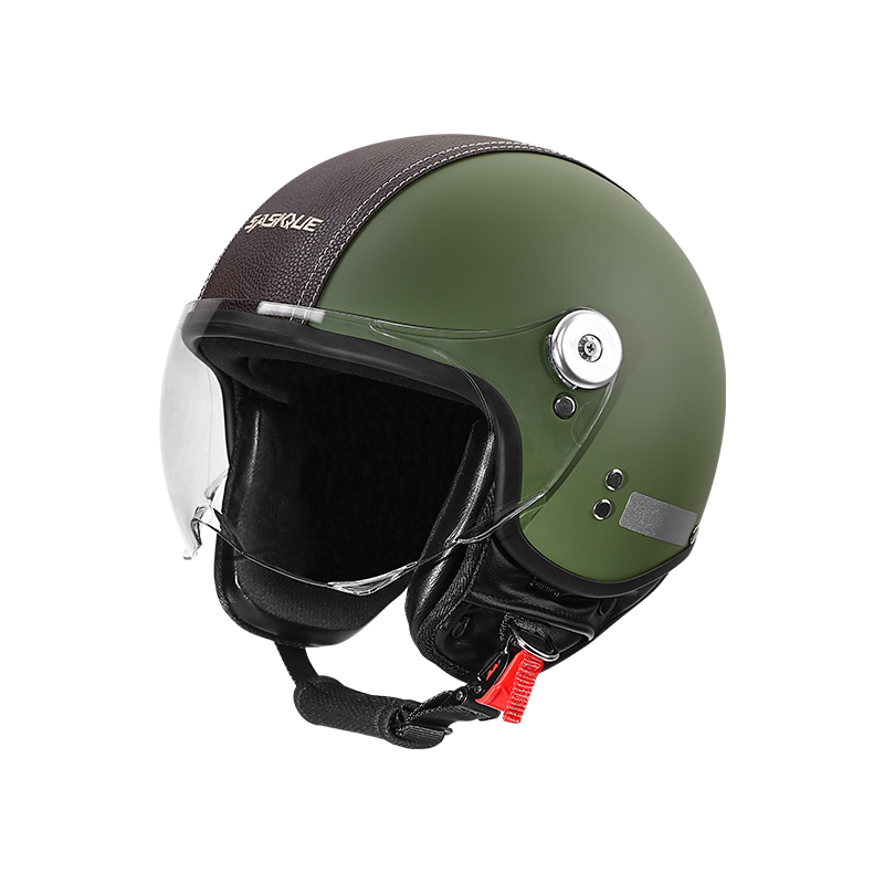 Vintage 3/4 Open Face Motorcyc - Vintage Open Face Retro Helmet ulasan dan harga