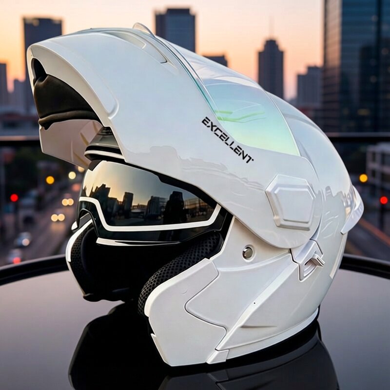 Four‑Season Modular Motorcycle - Motorcycle Helmet Inner Sun Visor Lens ulasan dan harga