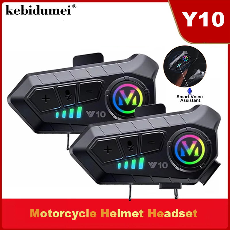 Y10 Bluetooth 5.3 Helmet Heads - Full Face Motorcycle Helmet With Bluetooth ulasan dan harga