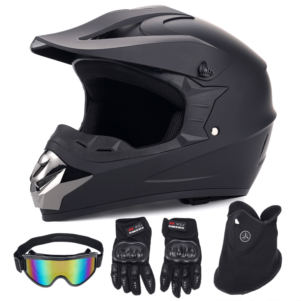 Off‑Road Motorcycle Helmet Fou - Off Road Motocross Helmet Goggles Set ulasan dan harga