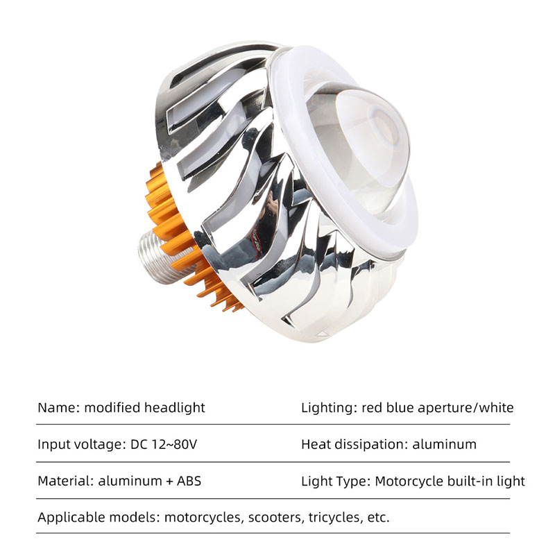 1pc Motorcycle Headlight Dual  - Universal Motorcycle Led Headlight Projector ulasan dan harga
