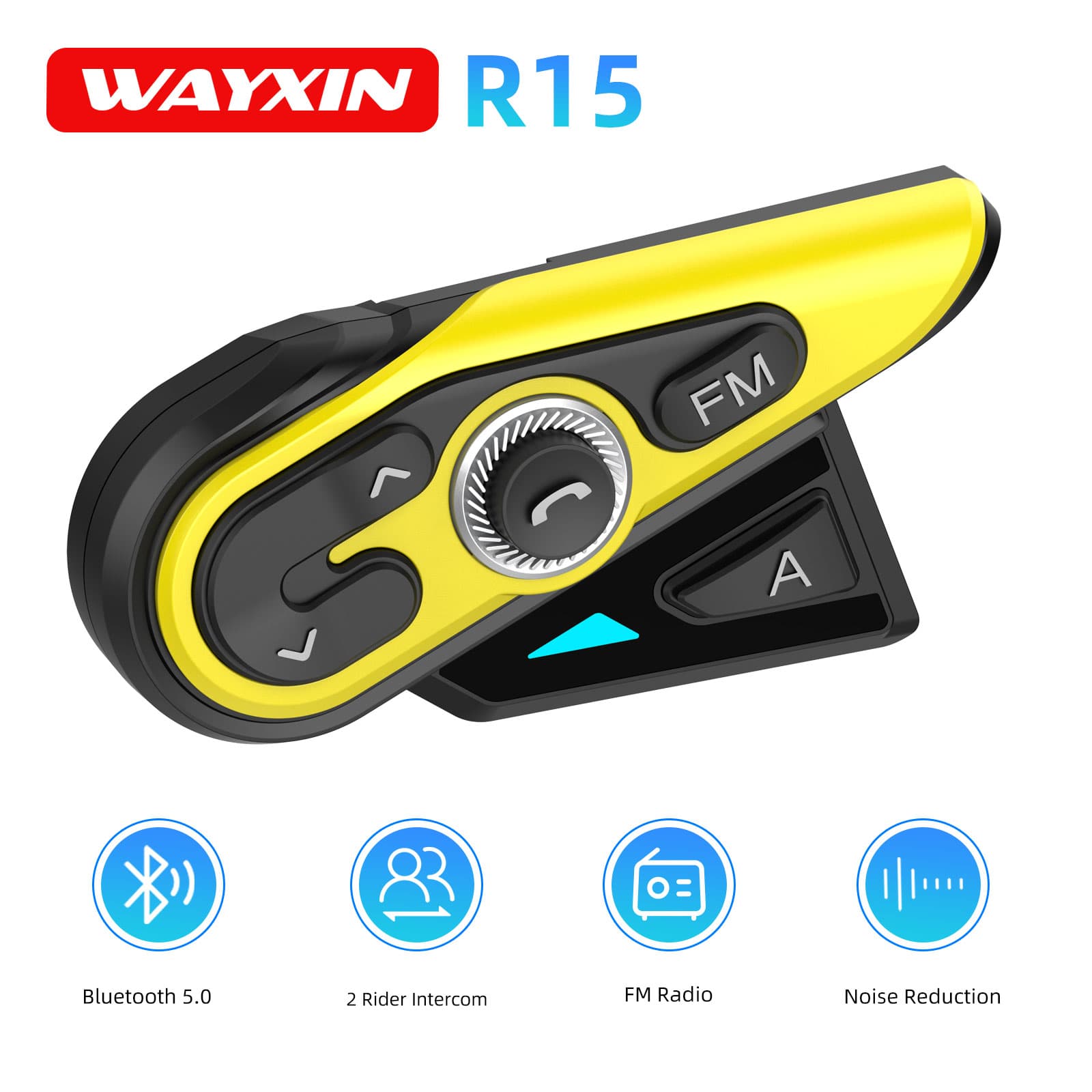 WAYXIN R15 Motorcycle Bluetoot - Universal Motorcycle Helmet Intercom Headset ulasan dan harga