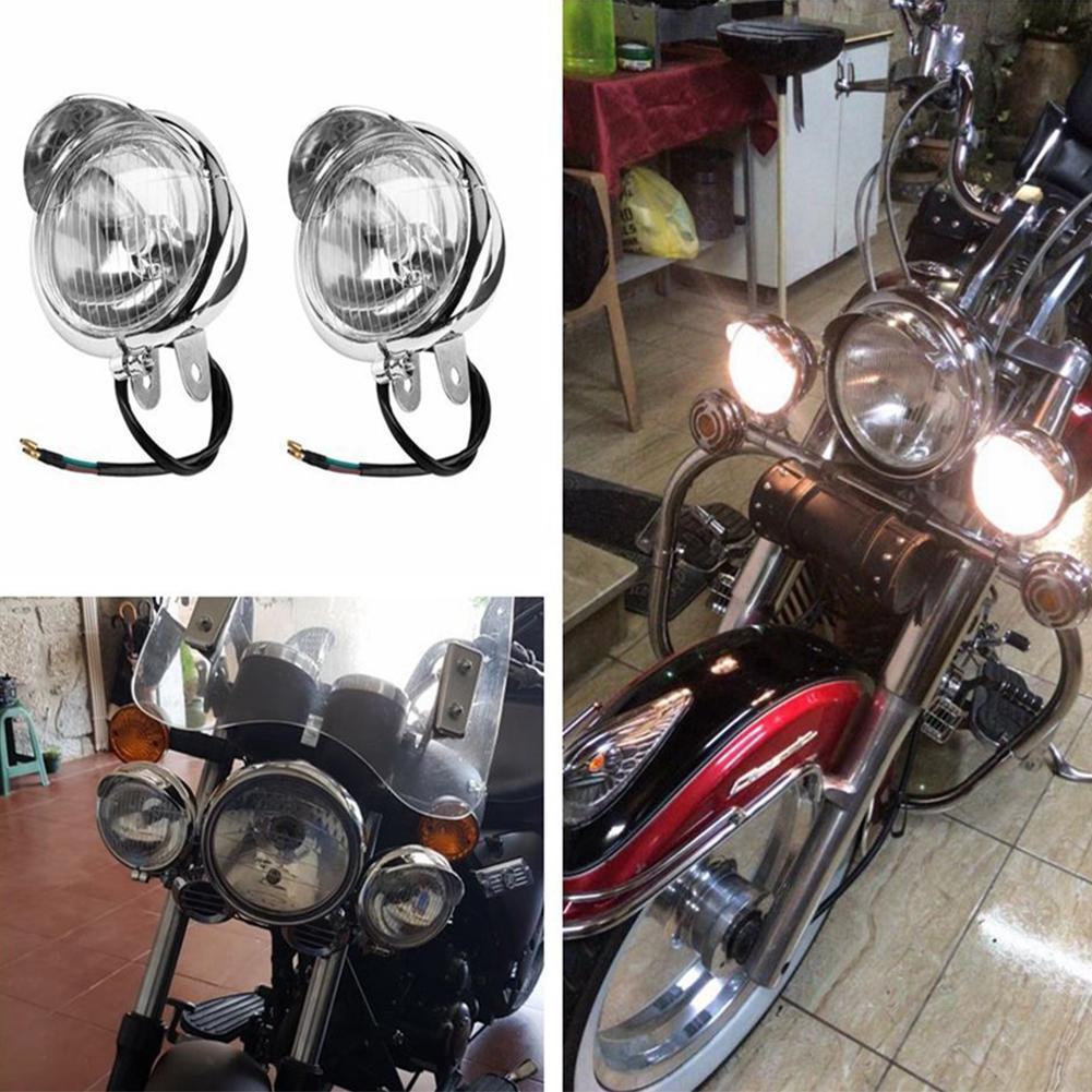 Chrome Universal Motorcycle Fo - Universal Motorcycle Led Headlight Projector ulasan dan harga