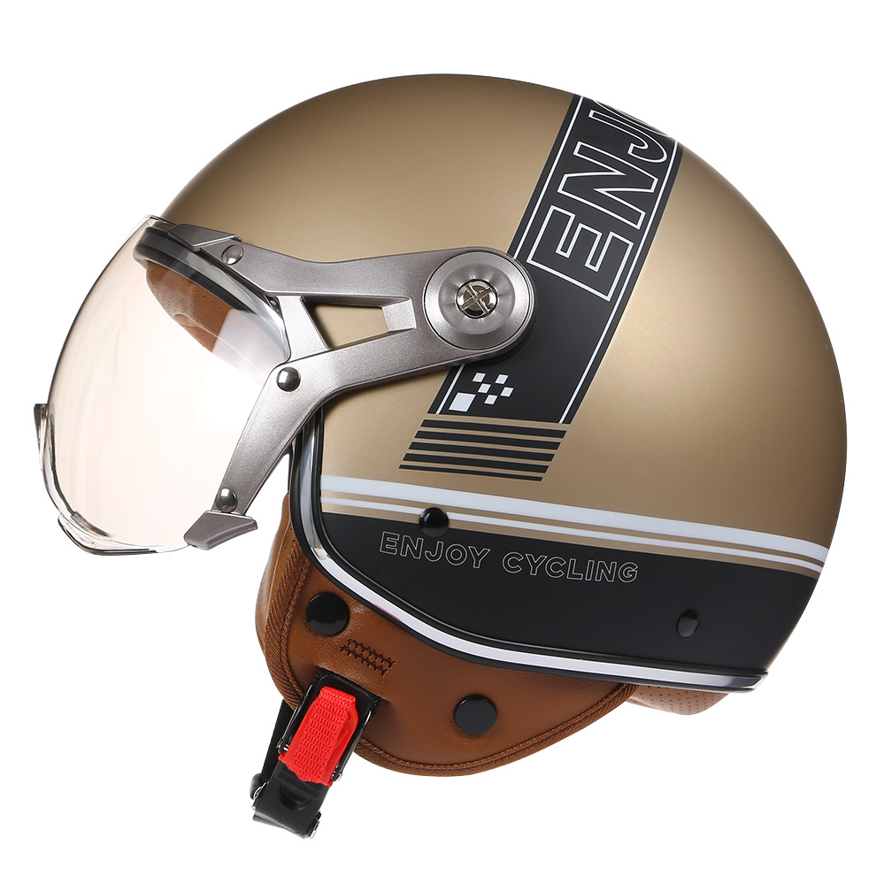 Vintage TT&COCASCOS Motorcycle - Vintage Open Face Retro Helmet ulasan dan harga