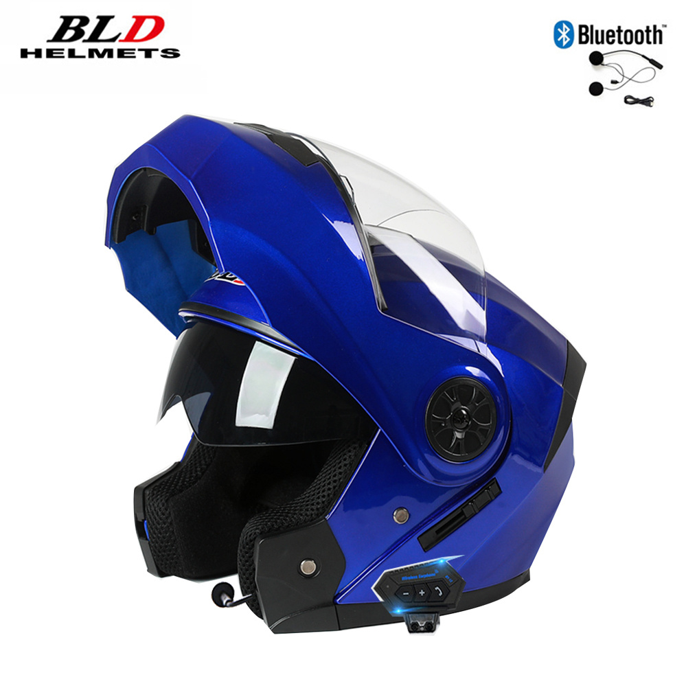 Double Visors Bluetooth Helmet - Full Face Motorcycle Helmet With Bluetooth ulasan dan harga