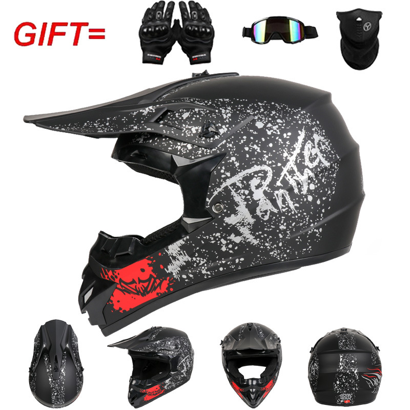 Motorcycle Off Road Helmet Ful - Off Road Motocross Helmet Goggles Set ulasan dan harga