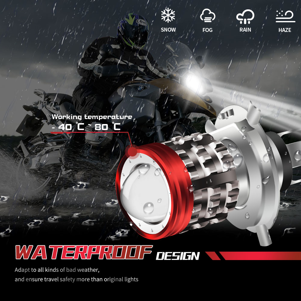 Universal H4 LED Motorcycle He - Universal Motorcycle Led Headlight Projector ulasan dan harga