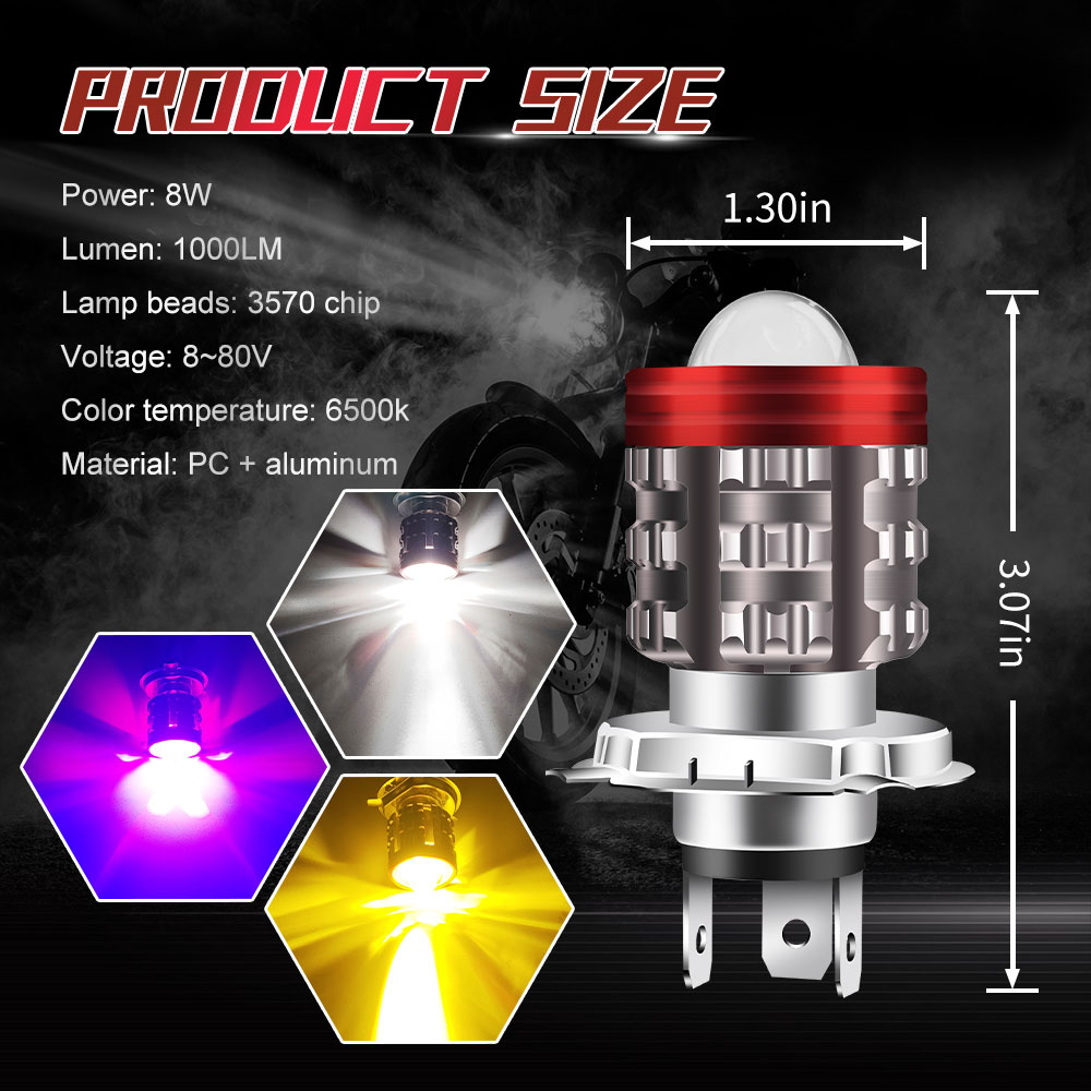 Universal H4 LED Motorcycle He - Universal Motorcycle Led Headlight Projector ulasan dan harga