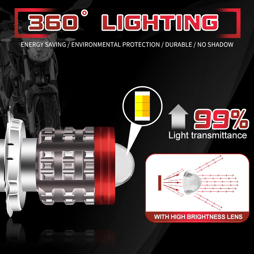 Universal H4 LED Motorcycle He - Universal Motorcycle Led Headlight Projector ulasan dan harga