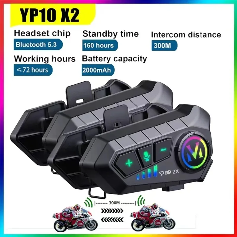 Y10 2X Bluetooth Motorcycle He - Universal Motorcycle Helmet Intercom Headset ulasan dan harga