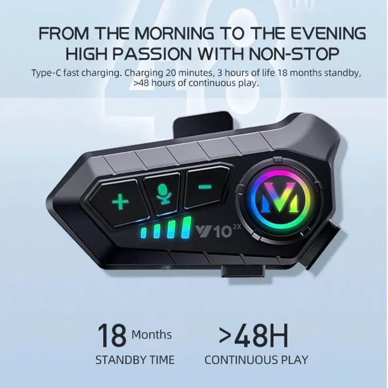 Y10 2X Bluetooth Motorcycle He - Universal Motorcycle Helmet Intercom Headset ulasan dan harga