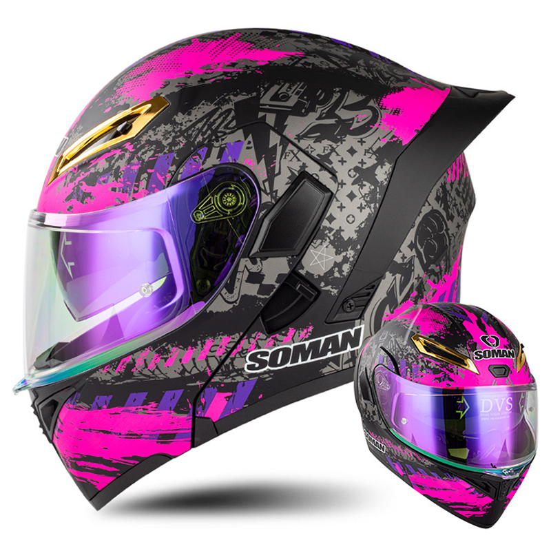 DOT Approved Men Motorcycle He - Modular Flip Up Motorcycle Helmet Dot Approved ulasan dan harga