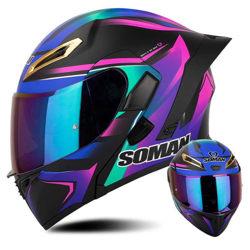 DOT Approved Men Motorcycle He - Modular Flip Up Motorcycle Helmet Dot Approved ulasan dan harga