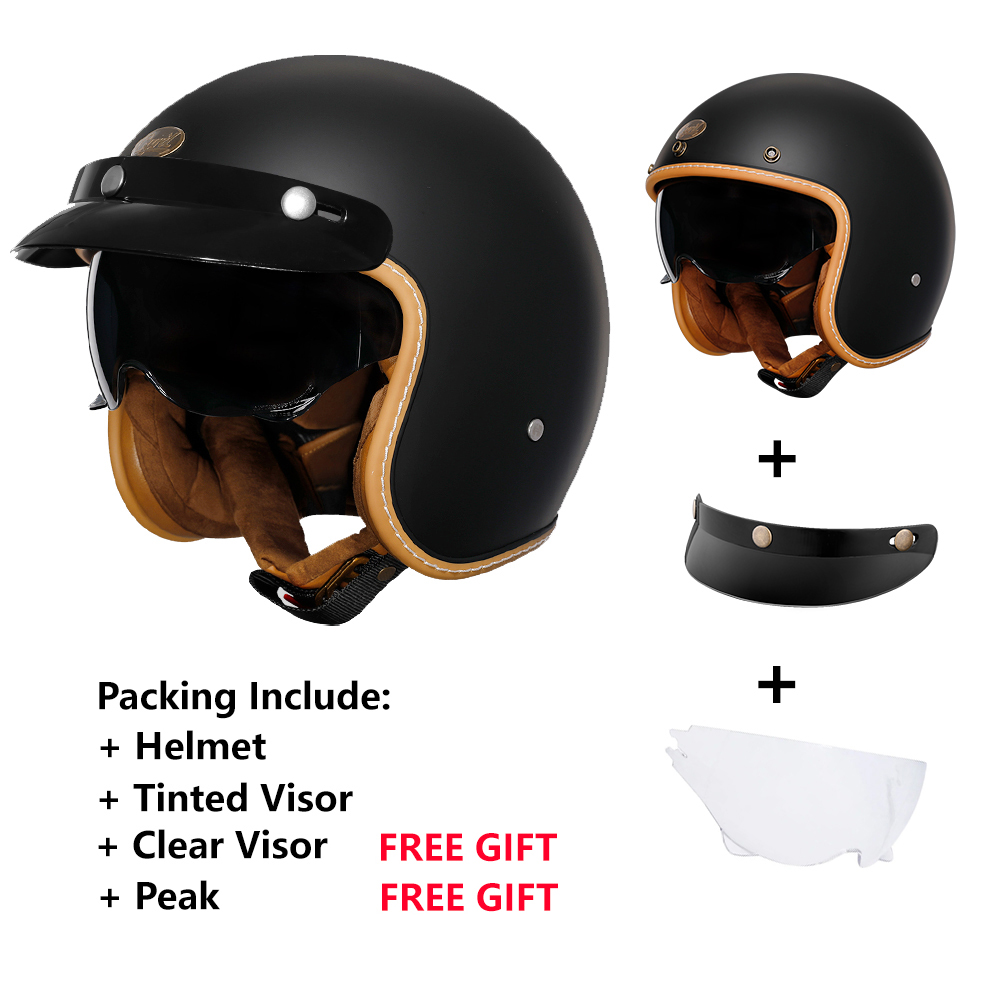 Retro Adult Open Face Electric - Vintage Open Face Retro Helmet ulasan dan harga