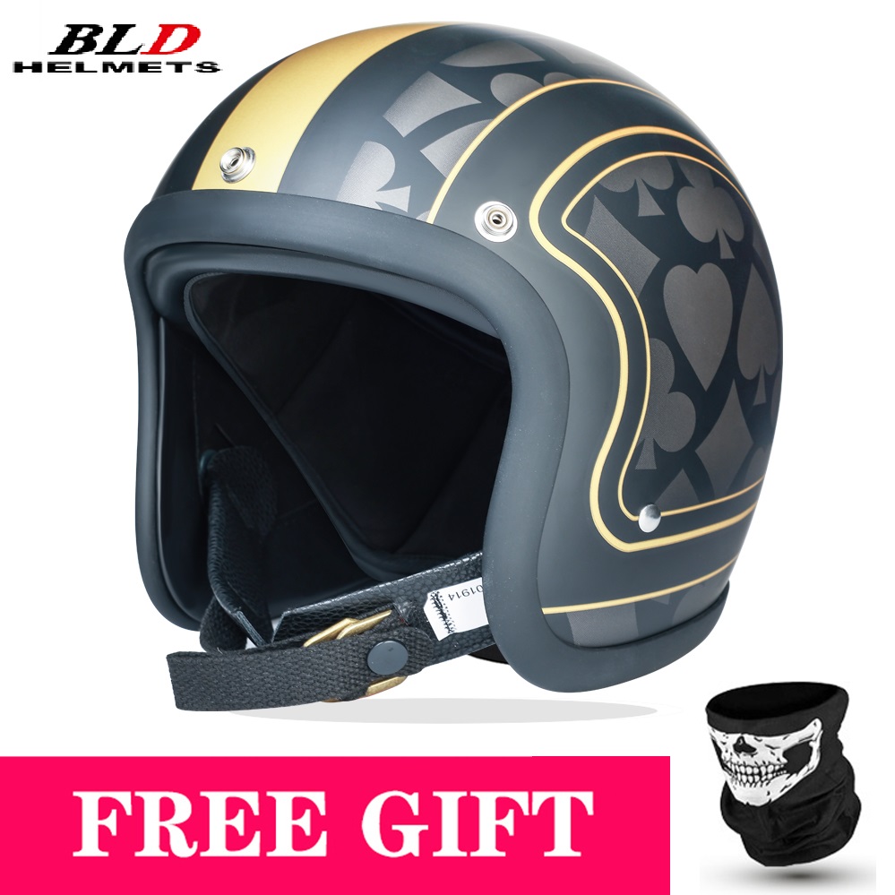 Low Profile Japan Korea Style  - Vintage Open Face Retro Helmet ulasan dan harga