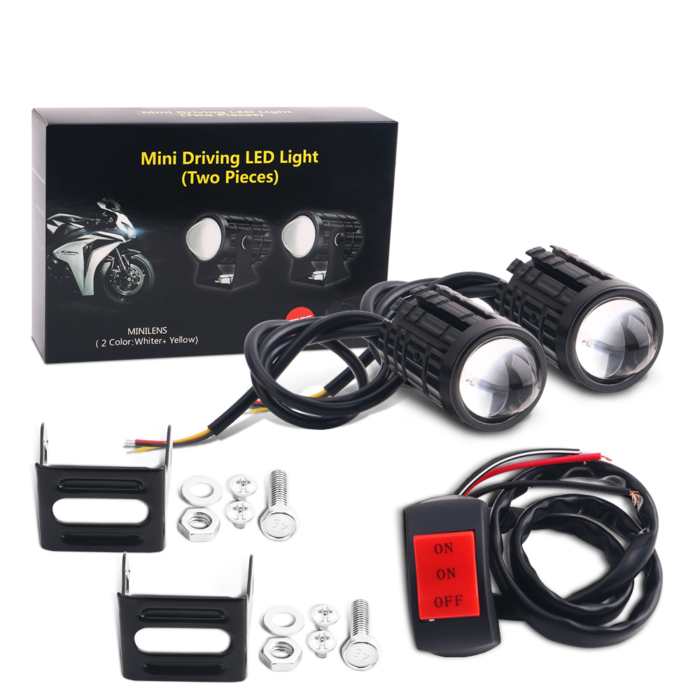 2PCS Universal Motorcycle LED  - Universal Motorcycle Led Headlight Projector ulasan dan harga