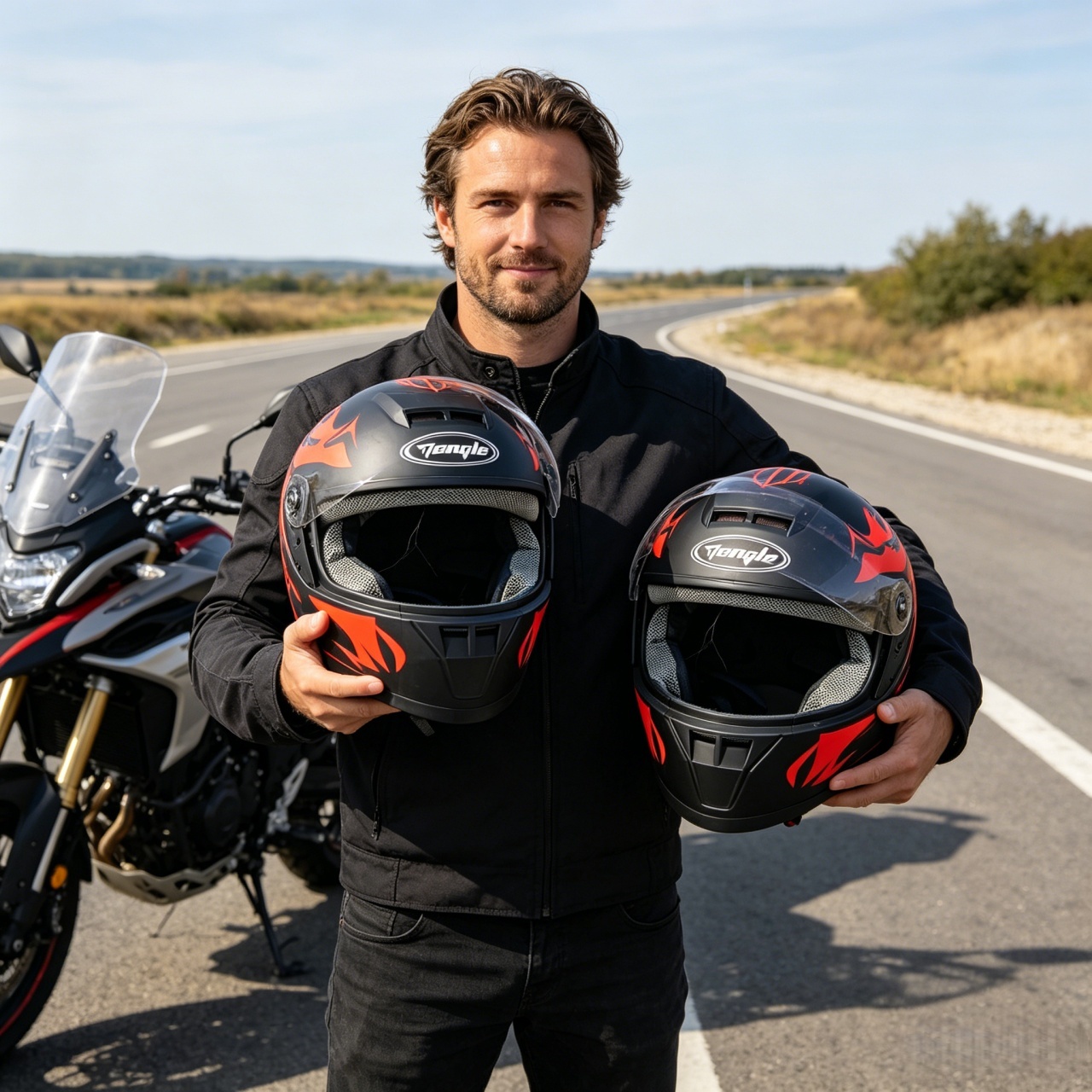 Men's Full Face Motorcycle Hel - Dual Visor Motorcycle Racing Helmet ulasan dan harga