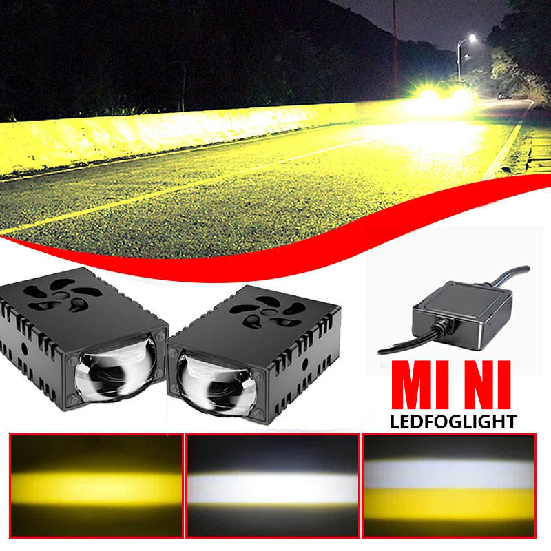 1PCS/2PCS Mini LED Driving Lig - Universal Motorcycle Led Headlight Projector ulasan dan harga