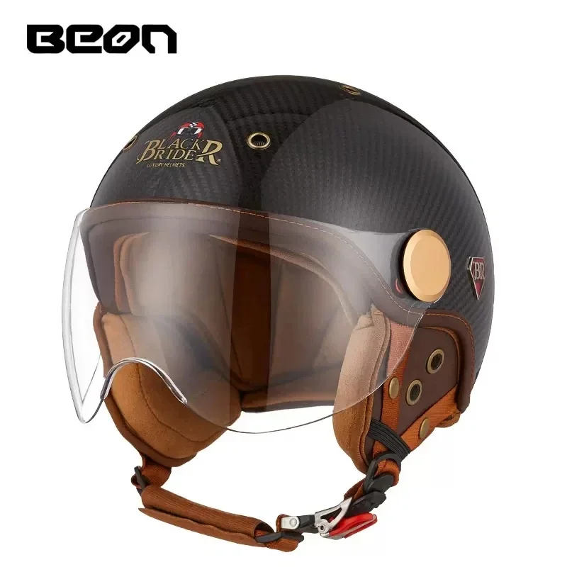 BEON BR13 Retro Open Face Half - Vintage Open Face Retro Helmet ulasan dan harga