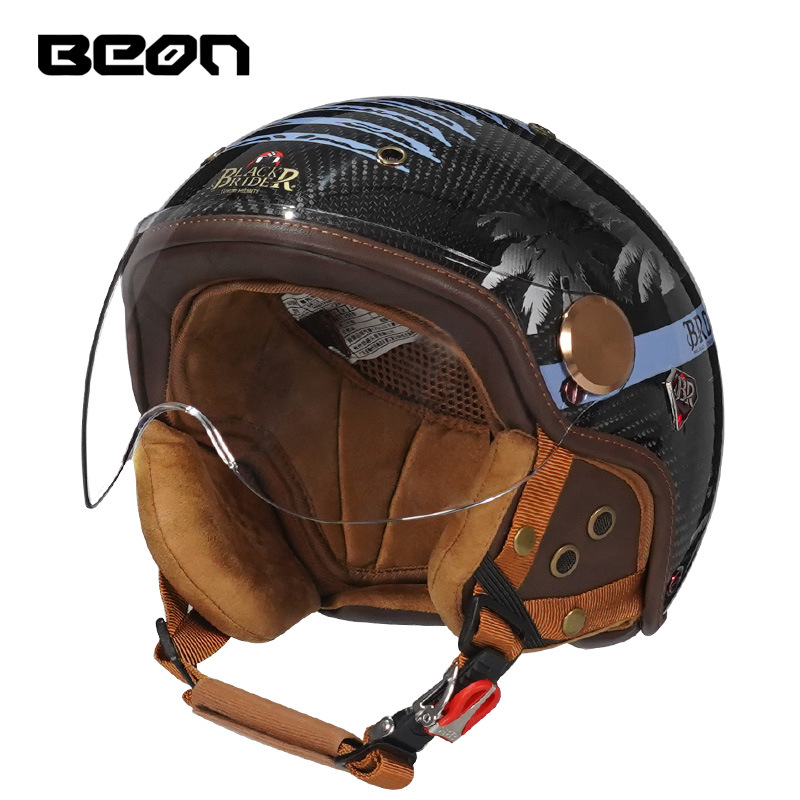 BEON BR13 Retro Open Face Half - Vintage Open Face Retro Helmet ulasan dan harga