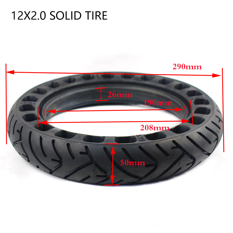 12 Inch Solid Tyre 12x2.0 12x2 - Scooter Parts ulasan dan harga