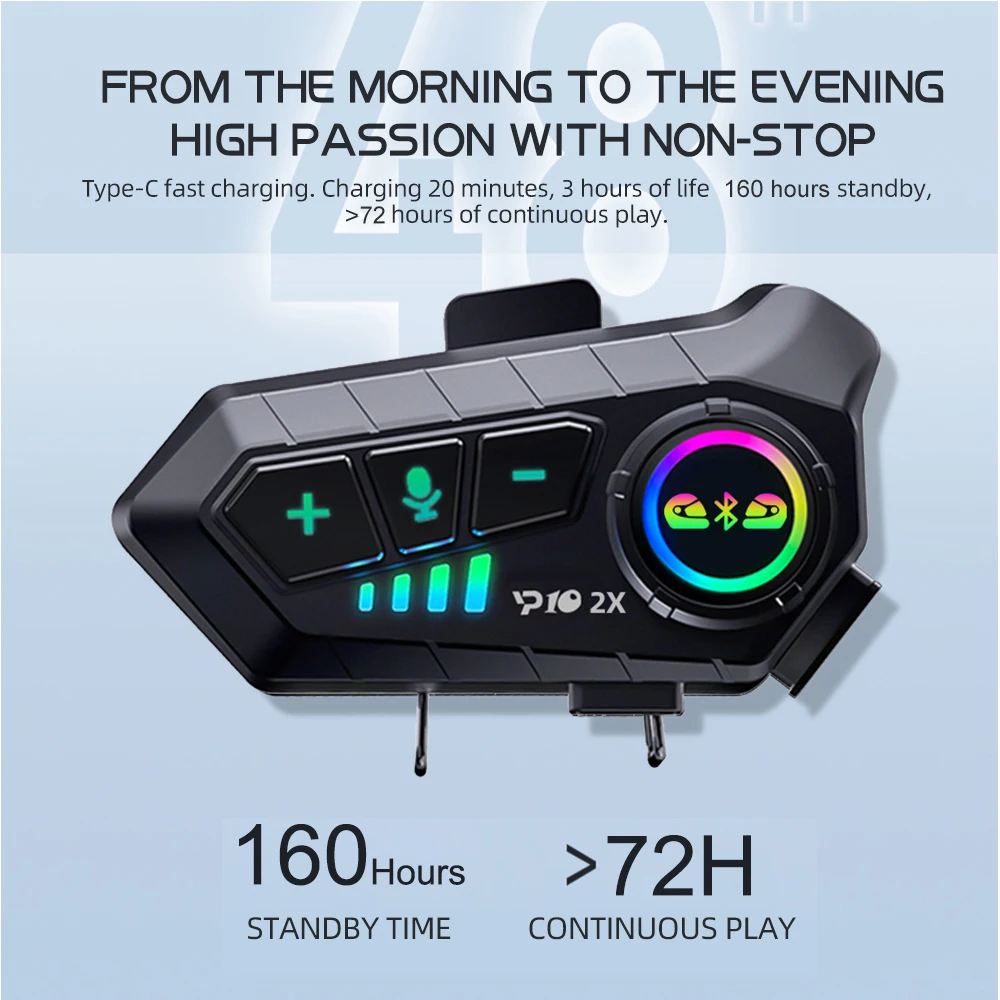 Y10 2x Motorcycle Intercom Blu - Universal Motorcycle Helmet Intercom Headset ulasan dan harga