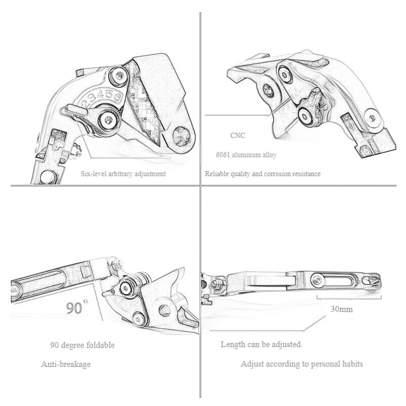 For Honda NC750X NC 750 X 2016 - Cnc Aluminum Adjustable Brake Clutch Levers ulasan dan harga