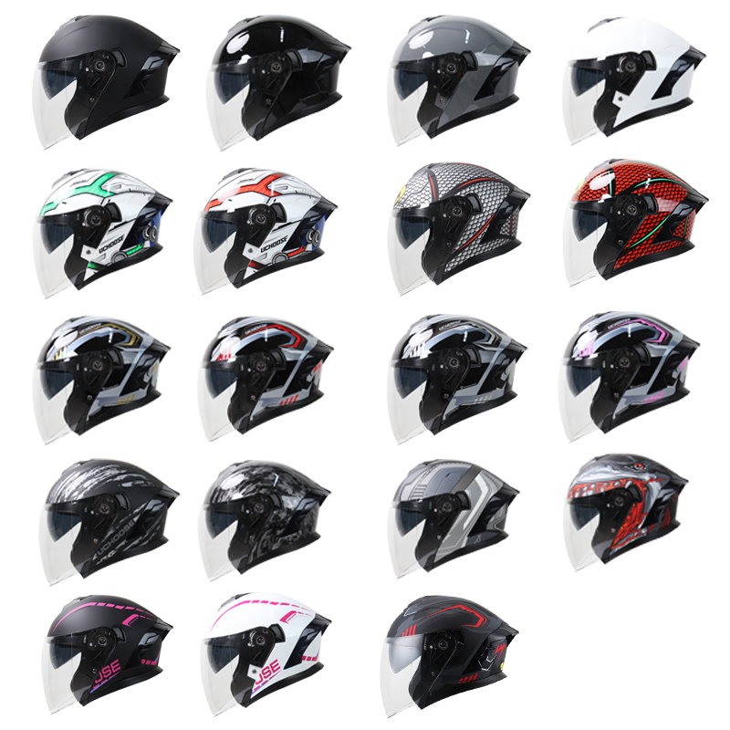 715-Motorcycle Dual Visor Flip - Dual Visor Motorcycle Racing Helmet ulasan dan harga